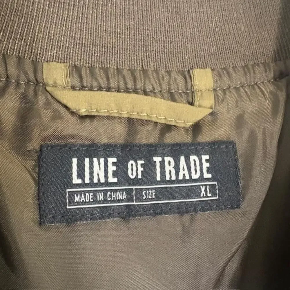 Line Of Trade Vest Mens XL Green Quilted Full Zip Insulated Outdoor Bodywarmer